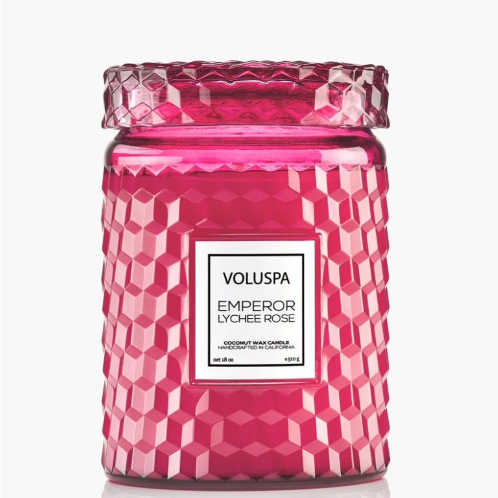 Voluspa Emperor Lychee Rose Candle - Vibrant Pink - Picture 2 of 2